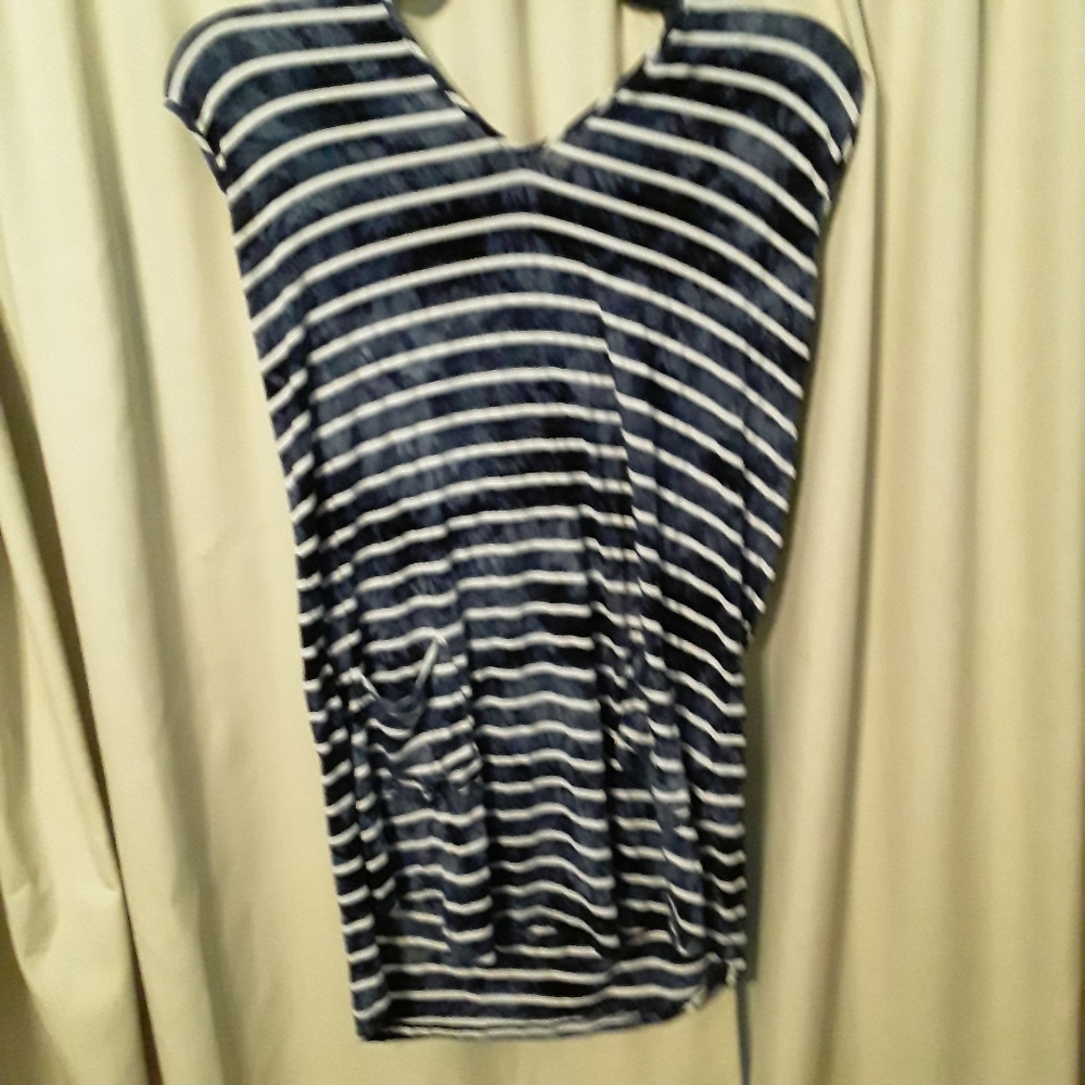 A striped casual dress
